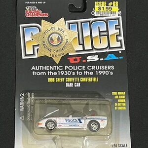 Racing Champions Police USA 1998 Chevy Corvette Convertible Dare Car